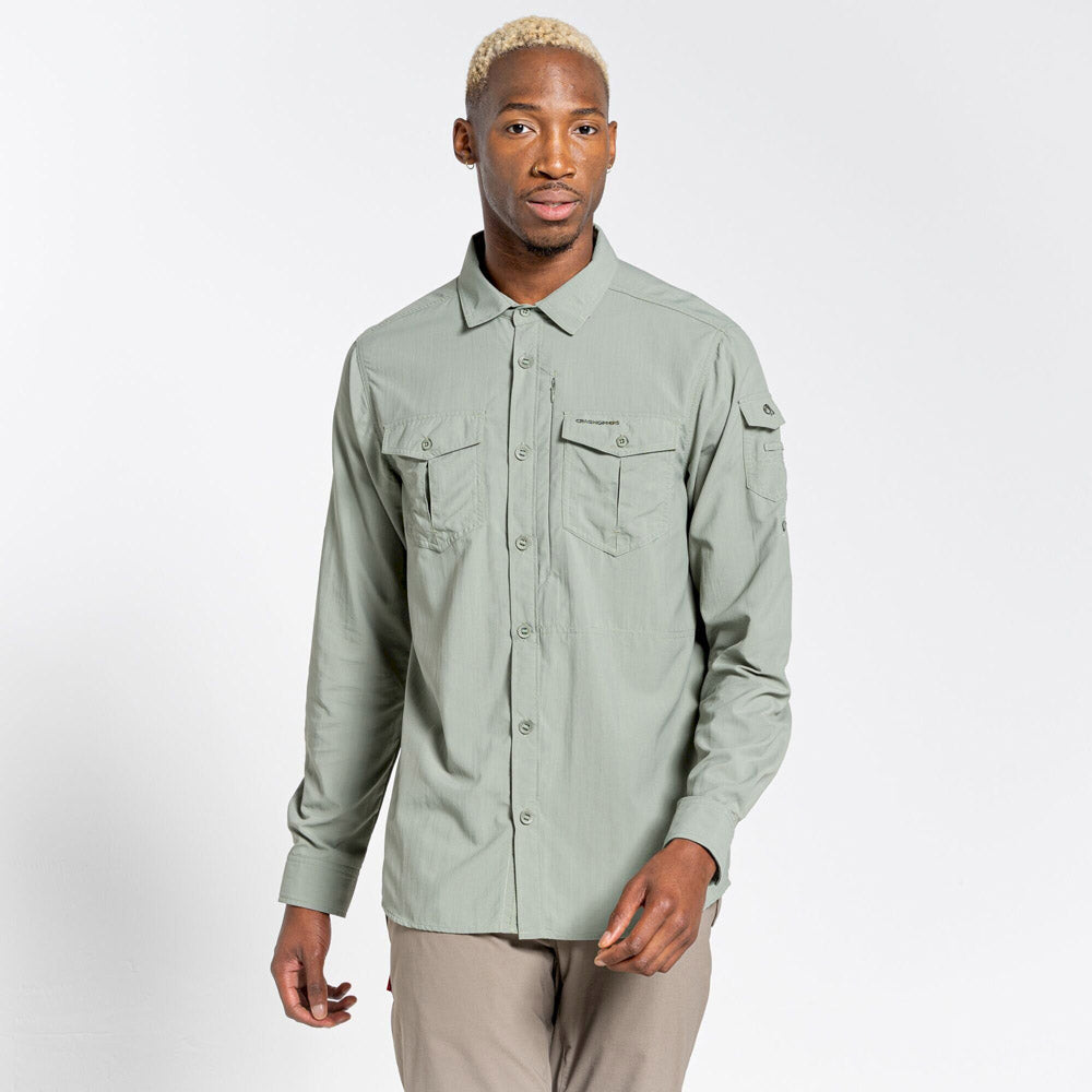Craghoppers NosiLife Adventure II Long Sleeved Shirt Sage Additional Image-1