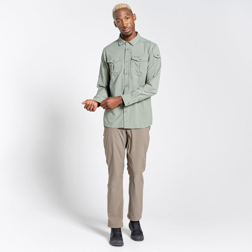 Craghoppers NosiLife Adventure II Long Sleeved Shirt Sage Additional Image-3