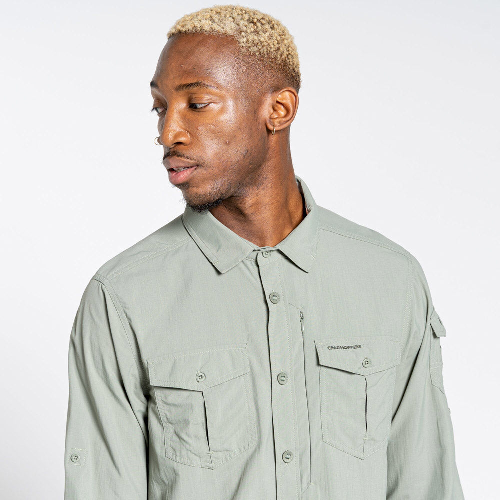 Craghoppers NosiLife Adventure II Long Sleeved Shirt Sage Additional Image-5