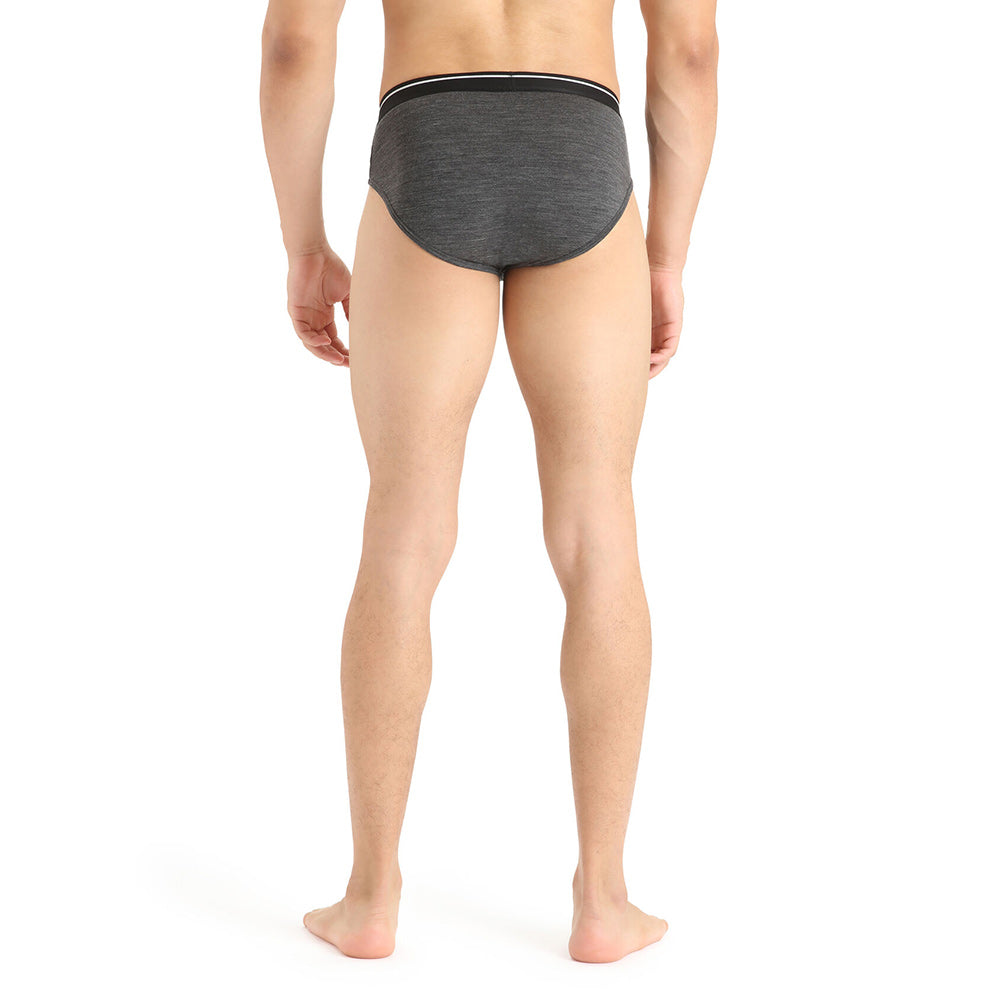 ICEBREAKER Mens Anatomica Briefs Jet HTHR/Black Additional Image-1