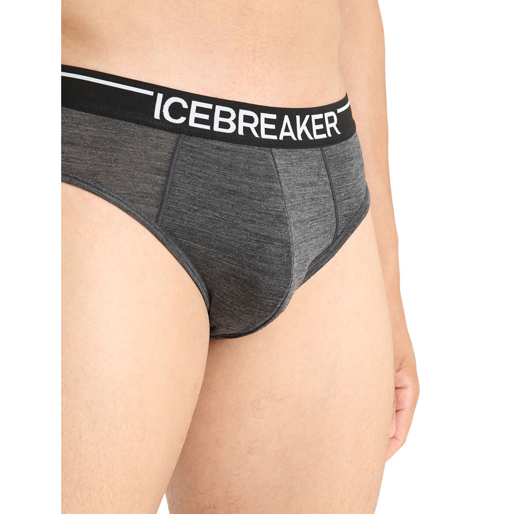 ICEBREAKER Mens Anatomica Briefs Jet HTHR/Black Additional Image-3