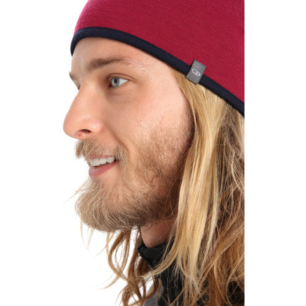 Icebreaker Unisex Pocket Hat Cherry Additional Image-1