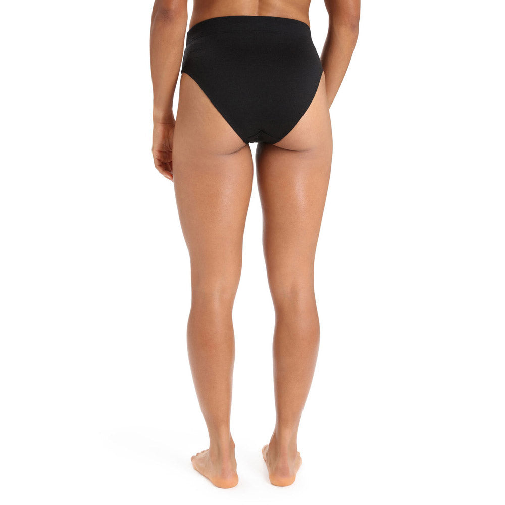 Icebreaker Women Queens High Cut Brief Black Additional Image-1