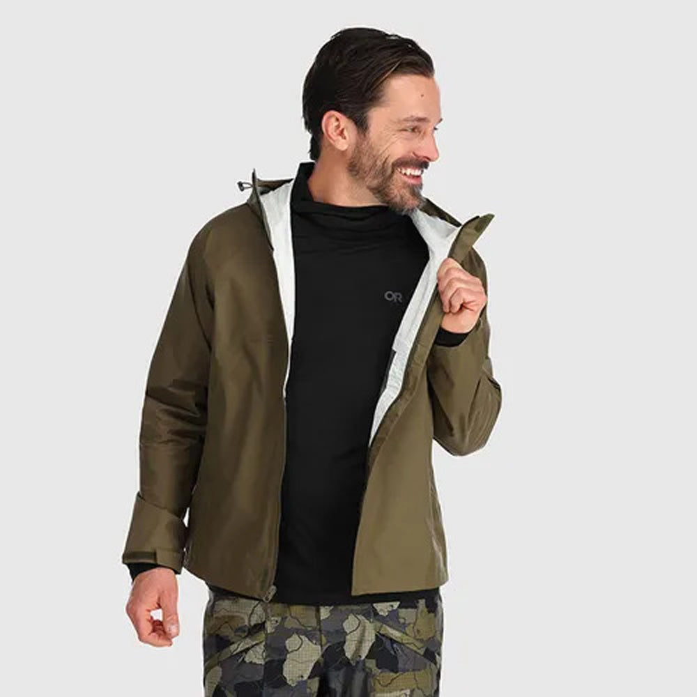 Outdoor Research Mens Apollo Rain Jacket Loden