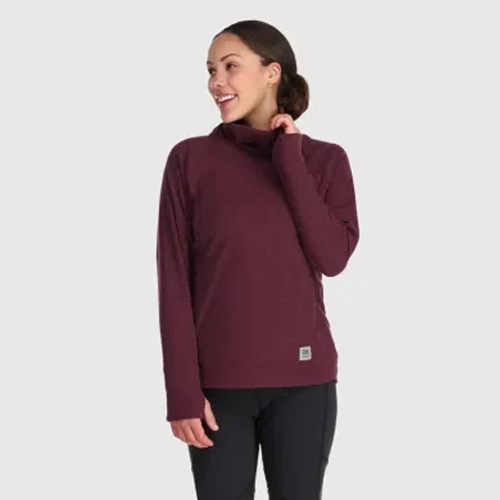 Outdoor Research Womens Trail Mix Cowl Pullover Kalamata Additional Image-2