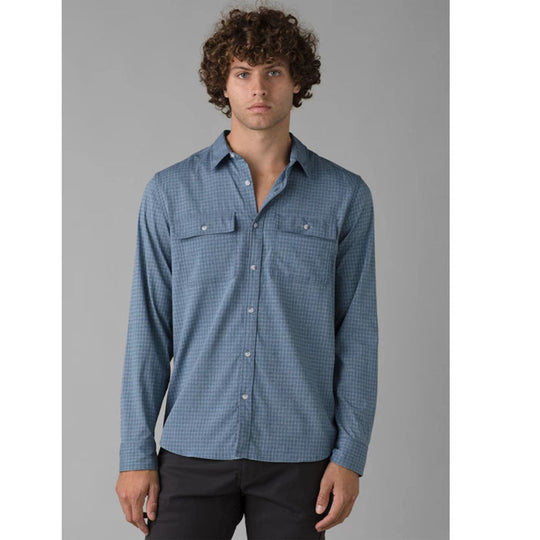 Prana Garvan Long Sleeve Shirt ST Antique Blue