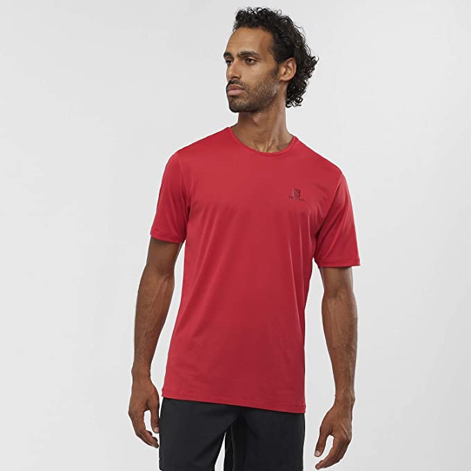 Salomon Agile Training Tee M Barr Reef/Red