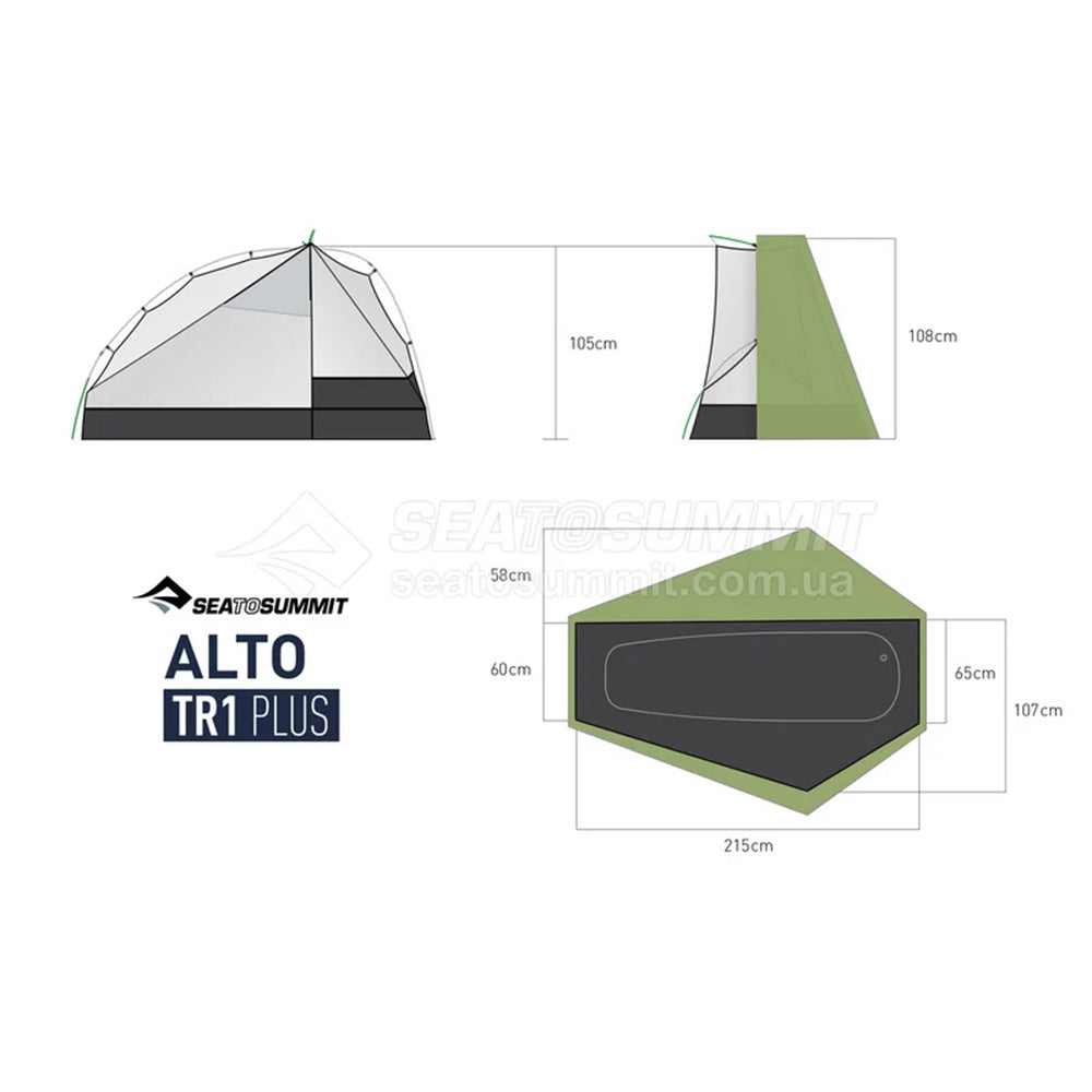 Sea to Summit Alto TR1 Plus Tent Green Additional Image-5