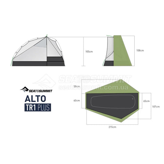 Sea to Summit Alto TR1 Plus Tent Green Additional Image-5