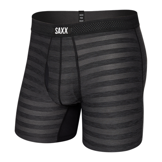 Saxx Hot Shot Boxer Brief Fly Black Heather