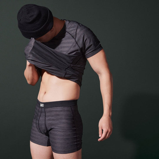 Saxx Hot Shot Boxer Brief Fly Black Heather