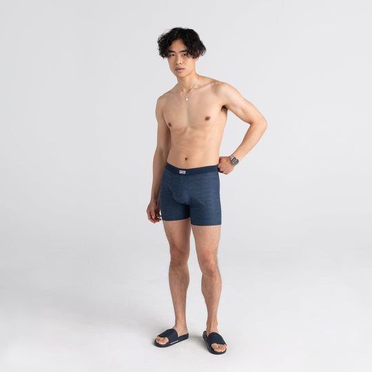 Saxx Hot Shot Boxer Brief Fly Dark Denim Heather