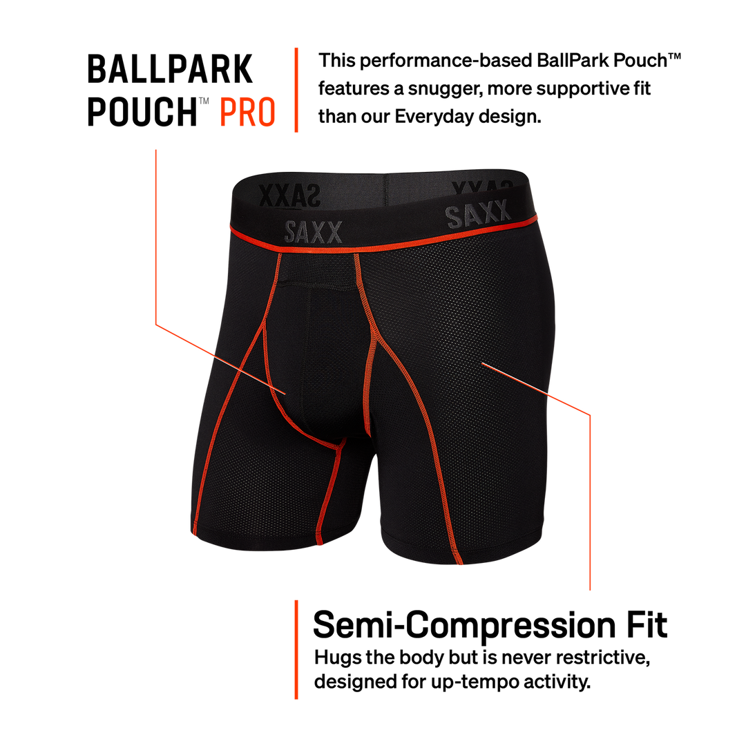 Saxx Kinetic Hd Boxer Brief Black/Vermillion