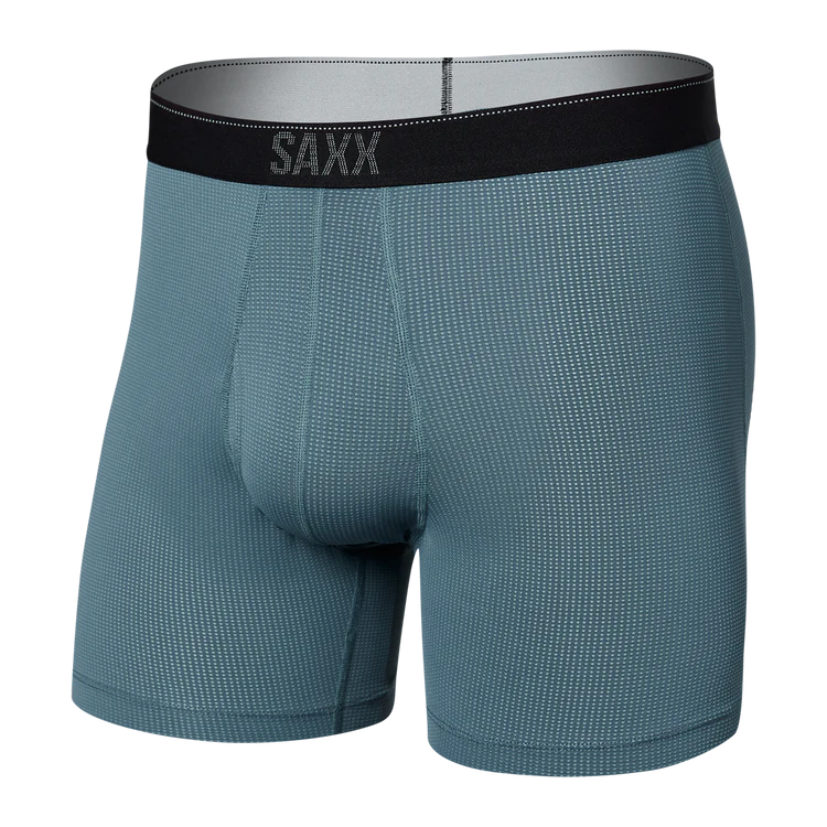 SAXX Quest Quick Dry Mesh Boxer Brief Fly Storm Blue