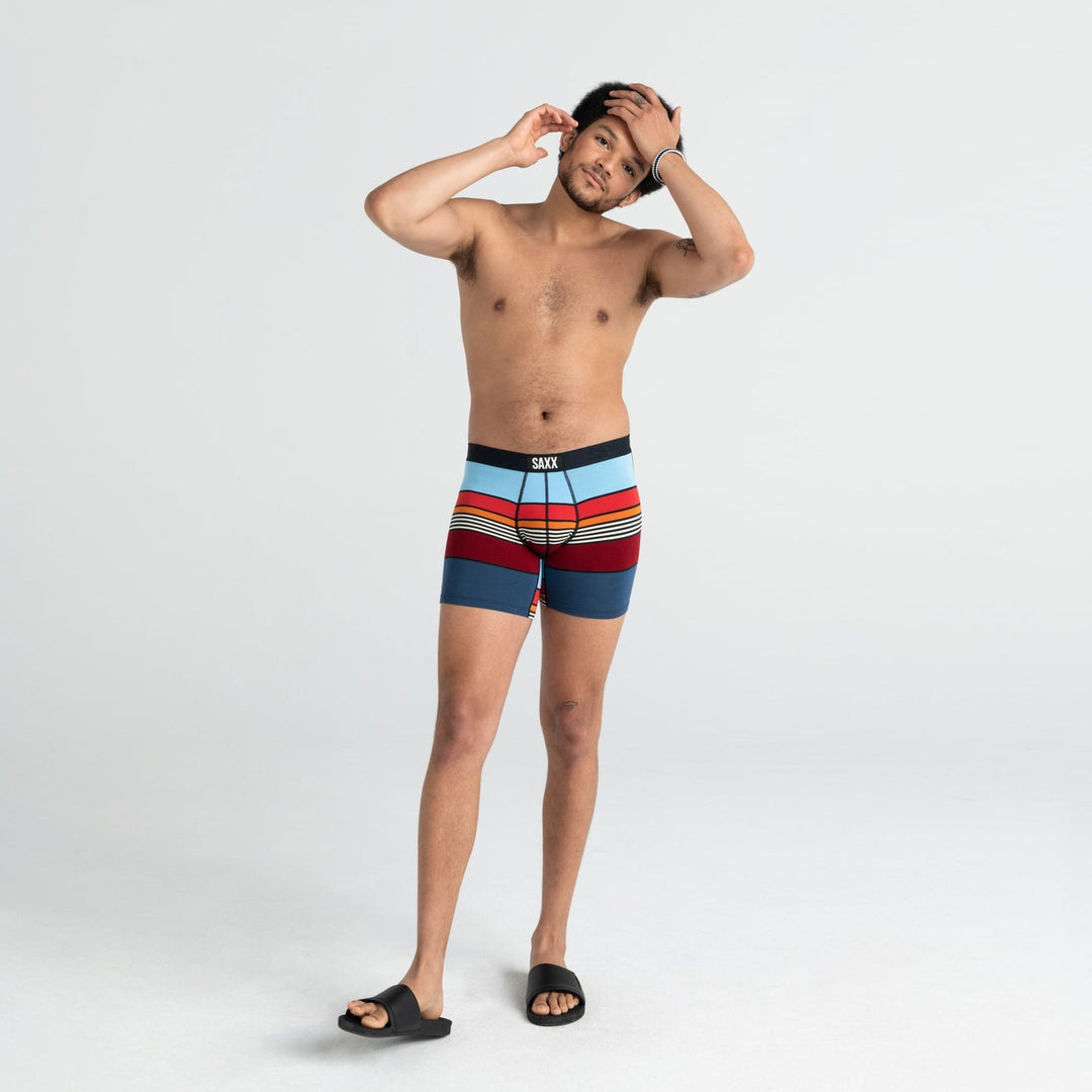 Saxx Vibe Boxer Brief Navy Super Stripe