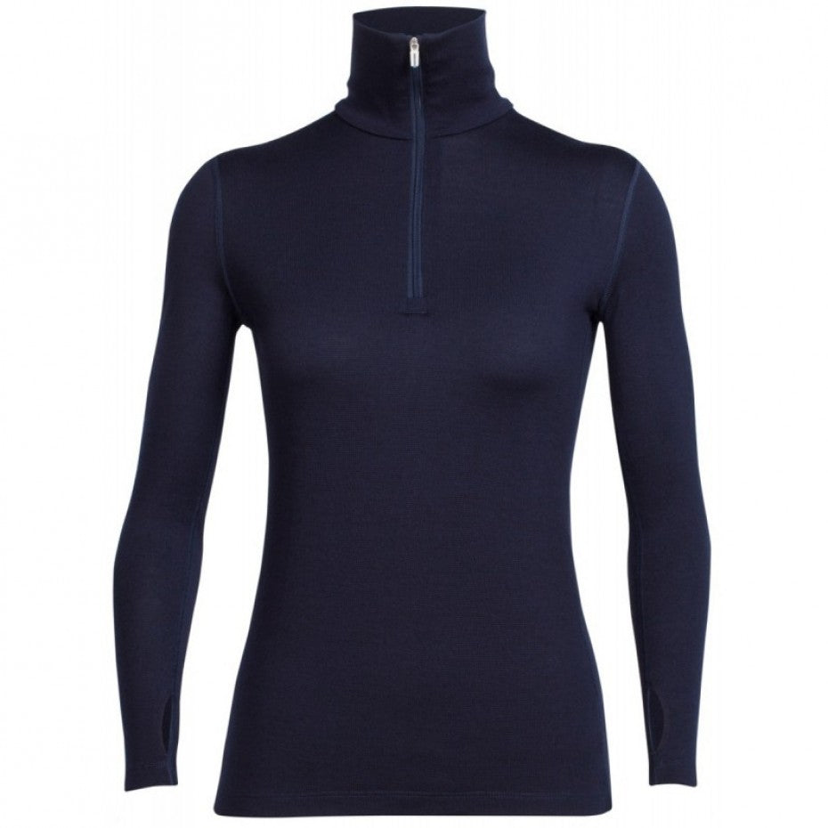 ICEBREAKER Womens Tech Top LS Half Zip Midnight Navy