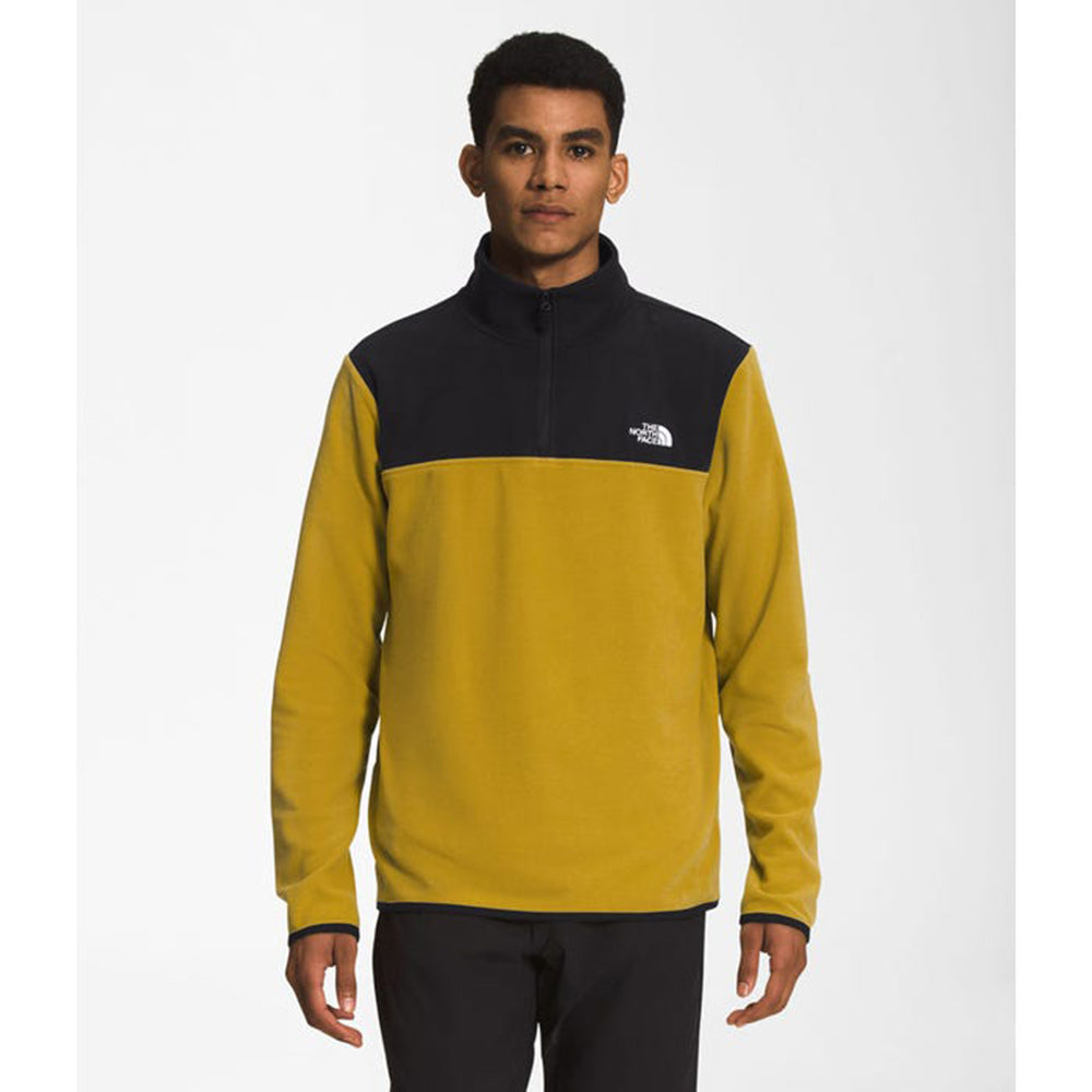 The North Face Mens Glacier Fleece QZ Mineral Gold/TNF Black Additional Image