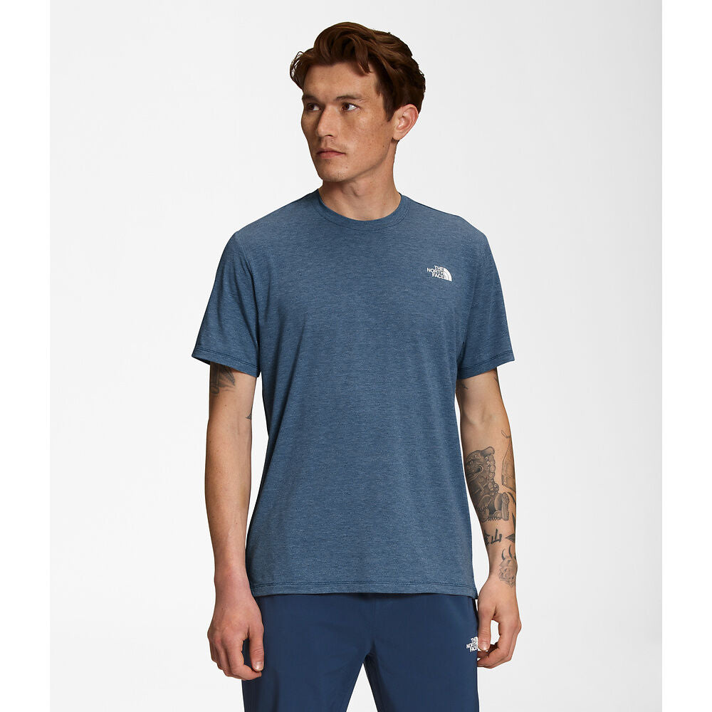 The North Face Mens Wander Short Sleeve Tee Shady Blue Heather
